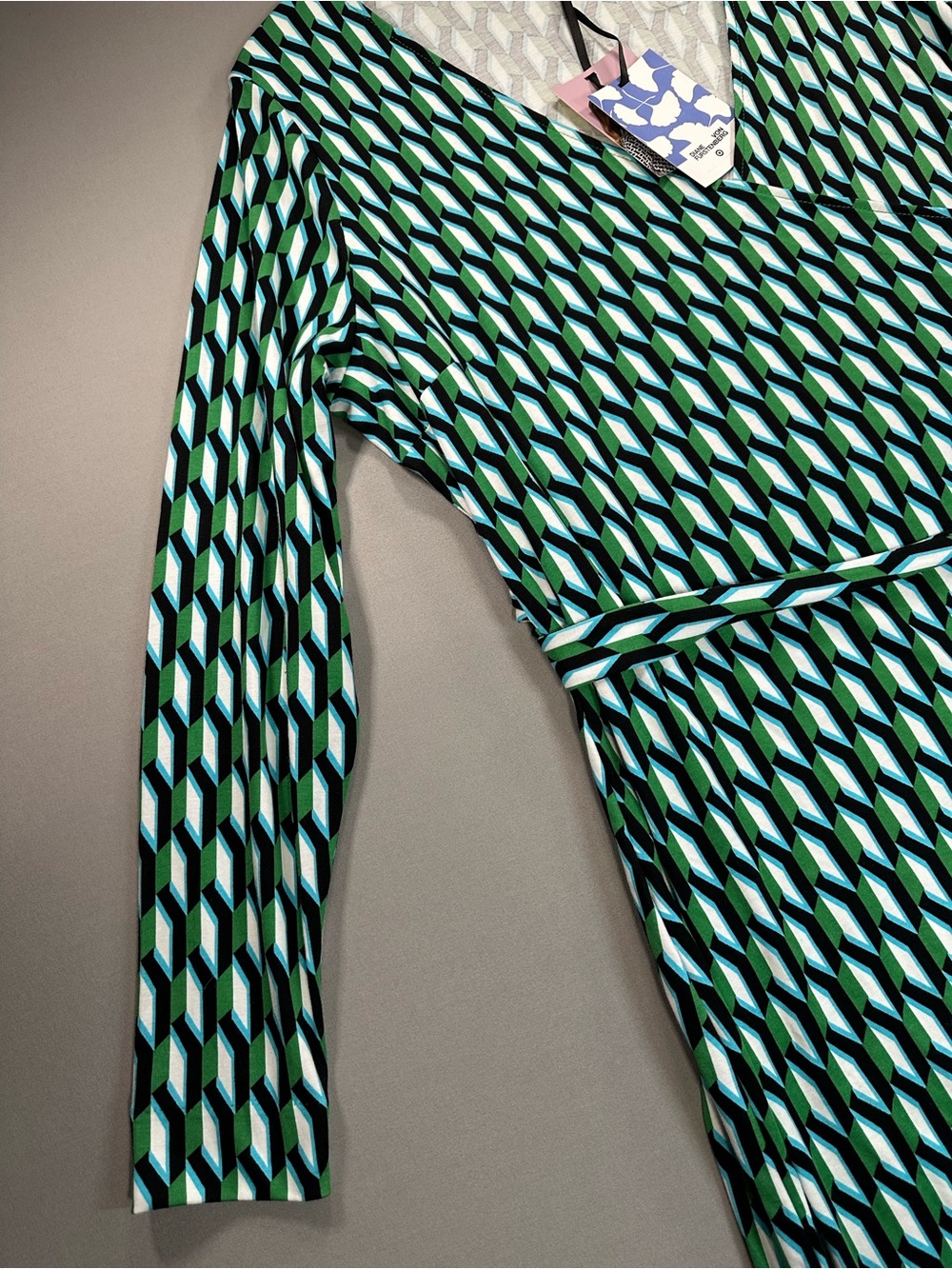 Diane von Furstenberg X Target Long Sleeve Midi Wrap Dress Arrowhead Pattern XXL - Picture 10 of 16